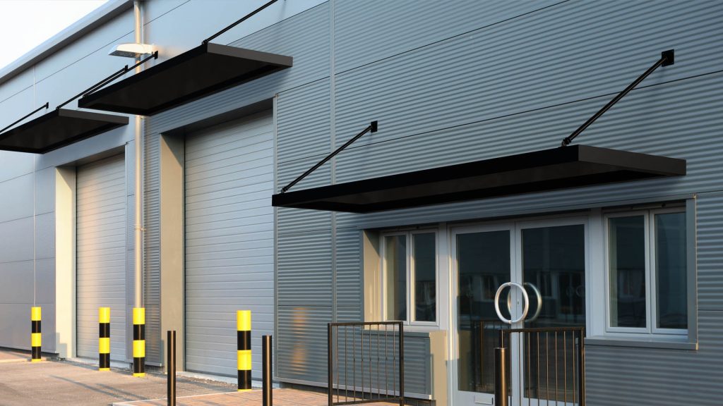 Suspended Steel Canopies, Industrial Awnings FCP Canopies